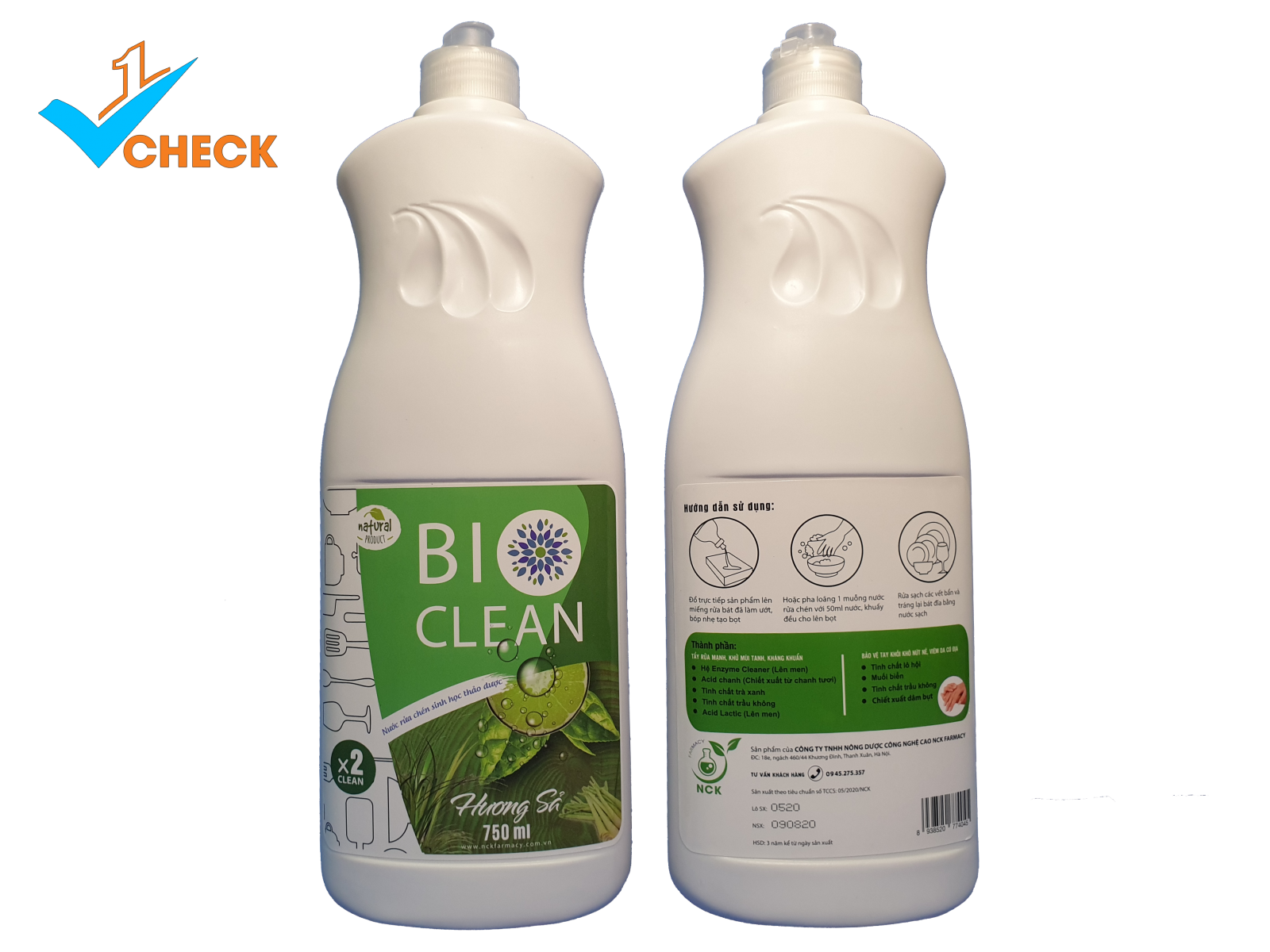 Nước rửa chén sinh học thảo dược hương sả BioClean X2