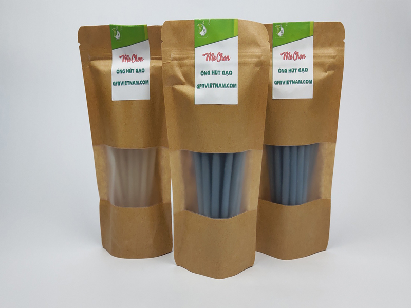 Ống hút gạo phi 6mm, dài 15cm, gói 50 ống (thùng 50 gói)