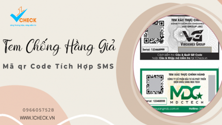 Tem chống hàng giả qr code tích hợp công nghệ SMS