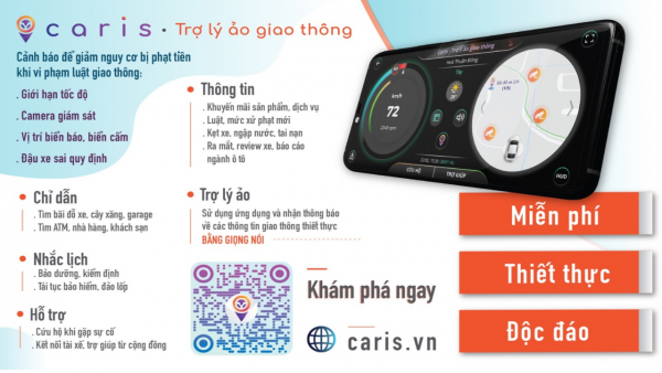 Trợ lý ảo giao thông Caris - Hỗ trợ tuyệt vời khi tham gia giao thông