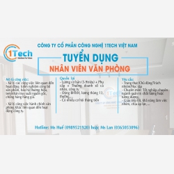 TUYỂN DỤNG NHÂN VIÊN VĂN PHÒNG