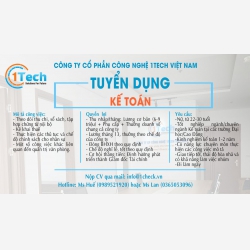 Tuyển dụng Kế toán (đi làm ngay)