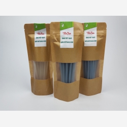Ống hút gạo phi 6mm, dài 15cm, gói 50 ống (thùng 50 gói)