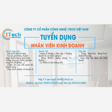 TUYỂN DỤNG NHÂN VIÊN KINH DOANH
