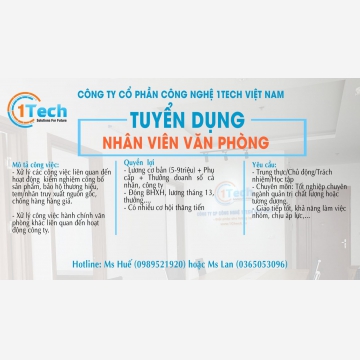 TUYỂN DỤNG NHÂN VIÊN VĂN PHÒNG