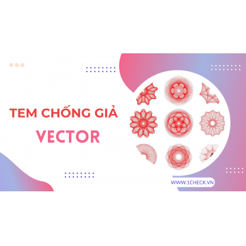 Hoa văn tem chống hàng giả vector thu hút