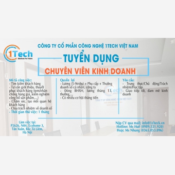 [Đi làm ngay] Tuyển dụng Chuyên viên tư vấn kinh doanh