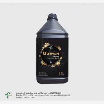 Nước giặt xả cao cấp Domin Diamond, can 3.5 lít, đen (thùng 6 can)